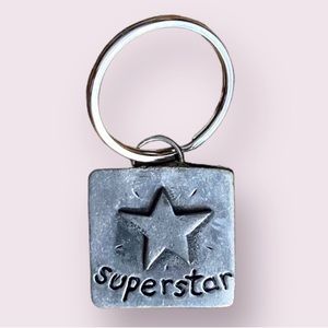 Superstar Star Silver Keychain